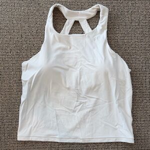 Athleta White Racerback Tank Top with Keyhole Back - NWOT